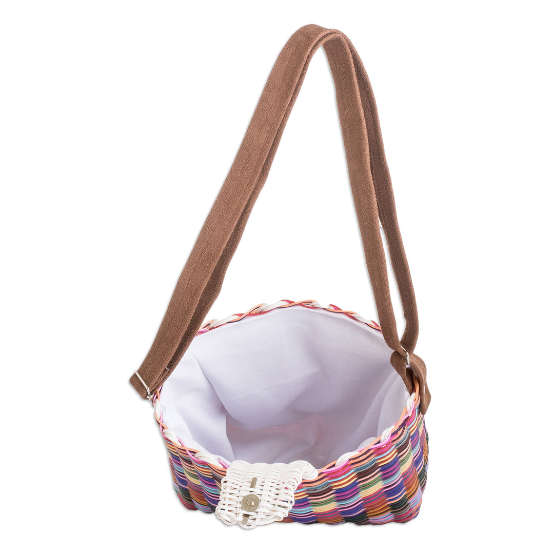 Colorful Eco-Friendly Handwoven Tote from Guatemala - Color Explosion