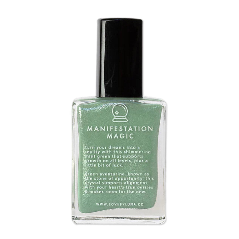 Love by Luna Crystal Infused Mint Green Nail Polish - Manifestation Magic