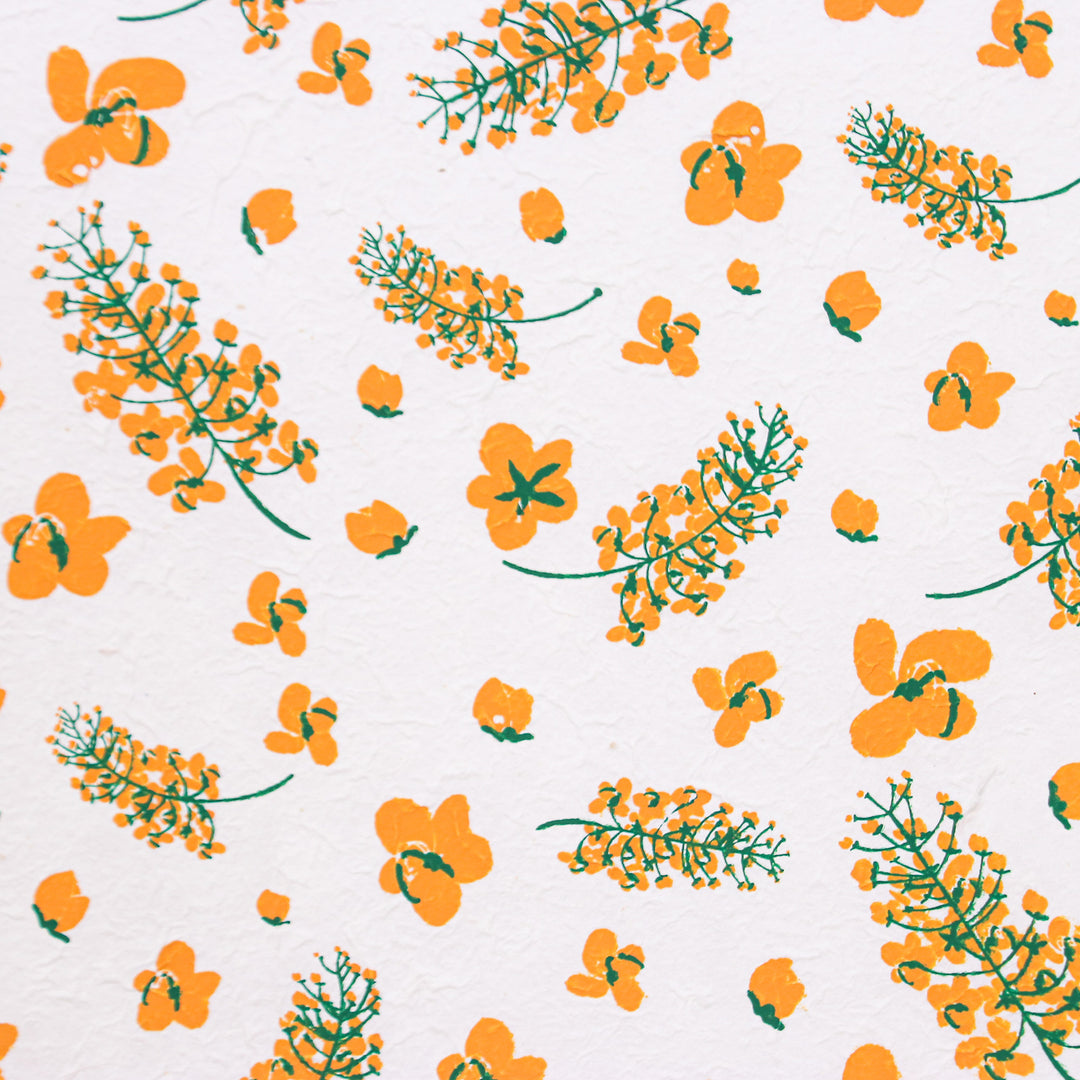 Handmade Eco-Friendly Floral Saa Wrapping Paper (Set of 3) - Blooms & Hues
