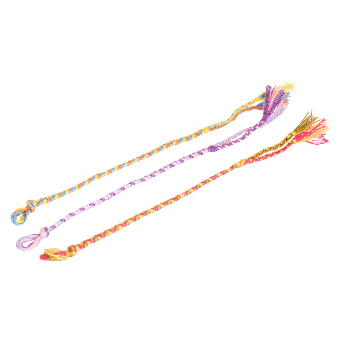 3 Colorful Braided Friendship Bracelets from Guatemala - Cheerful Colors