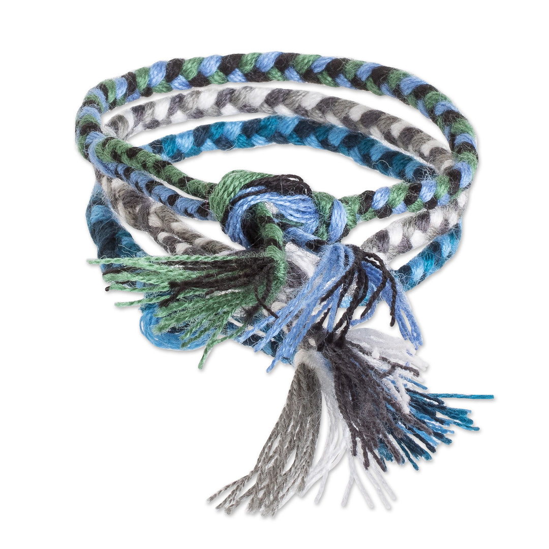 3 Men's Braided Friendship Bracelets from Guatemala - Unity Makes Strength