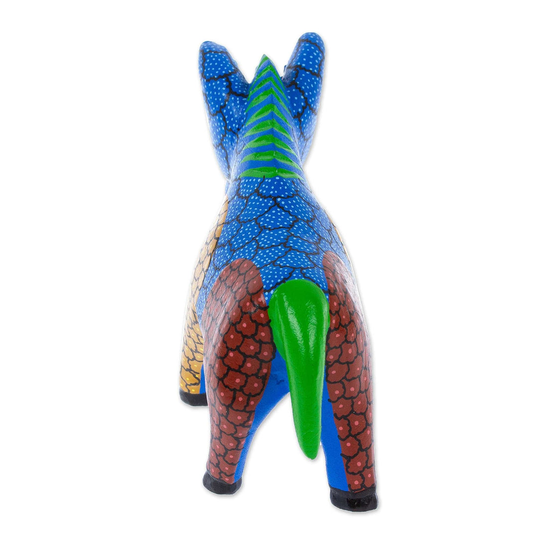 Hand-Carved and Hand-Painted Wood Donkey Alebrije Figurine - Charming Donkey