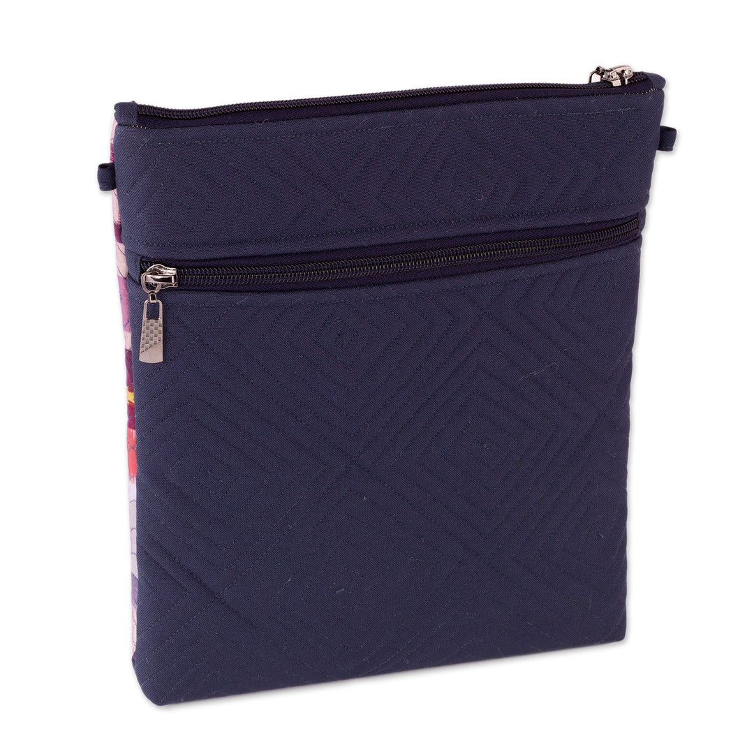 Colorful Ikat Sling Bag with Patchwork & Removable Strap - Colorful Trip