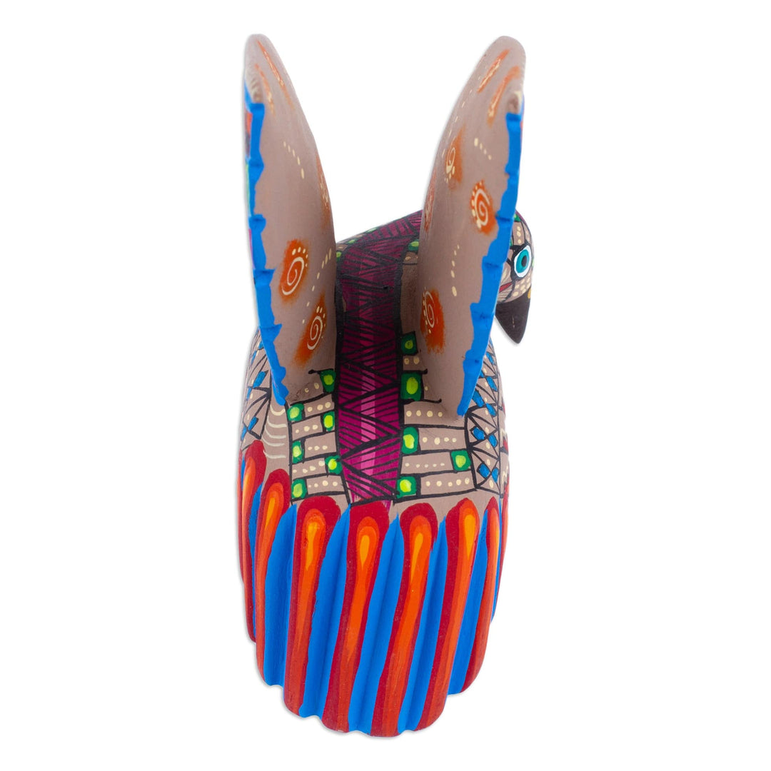 Colorful Hand-Painted Mexican Wood Alebrije Eagle Figurine - Breathtaking Eagle