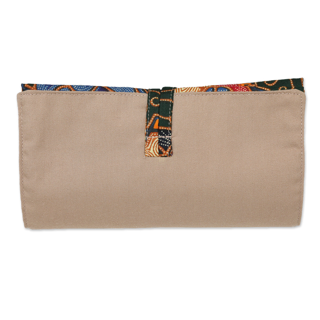 Handmade Cotton Foldable Tote Bag with Vibrant Batik Motifs - Blitar's Eden