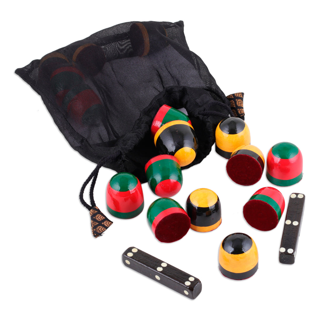 Embroidered Black Cotton Chopad Game with Classic Details - India's Night Challenge