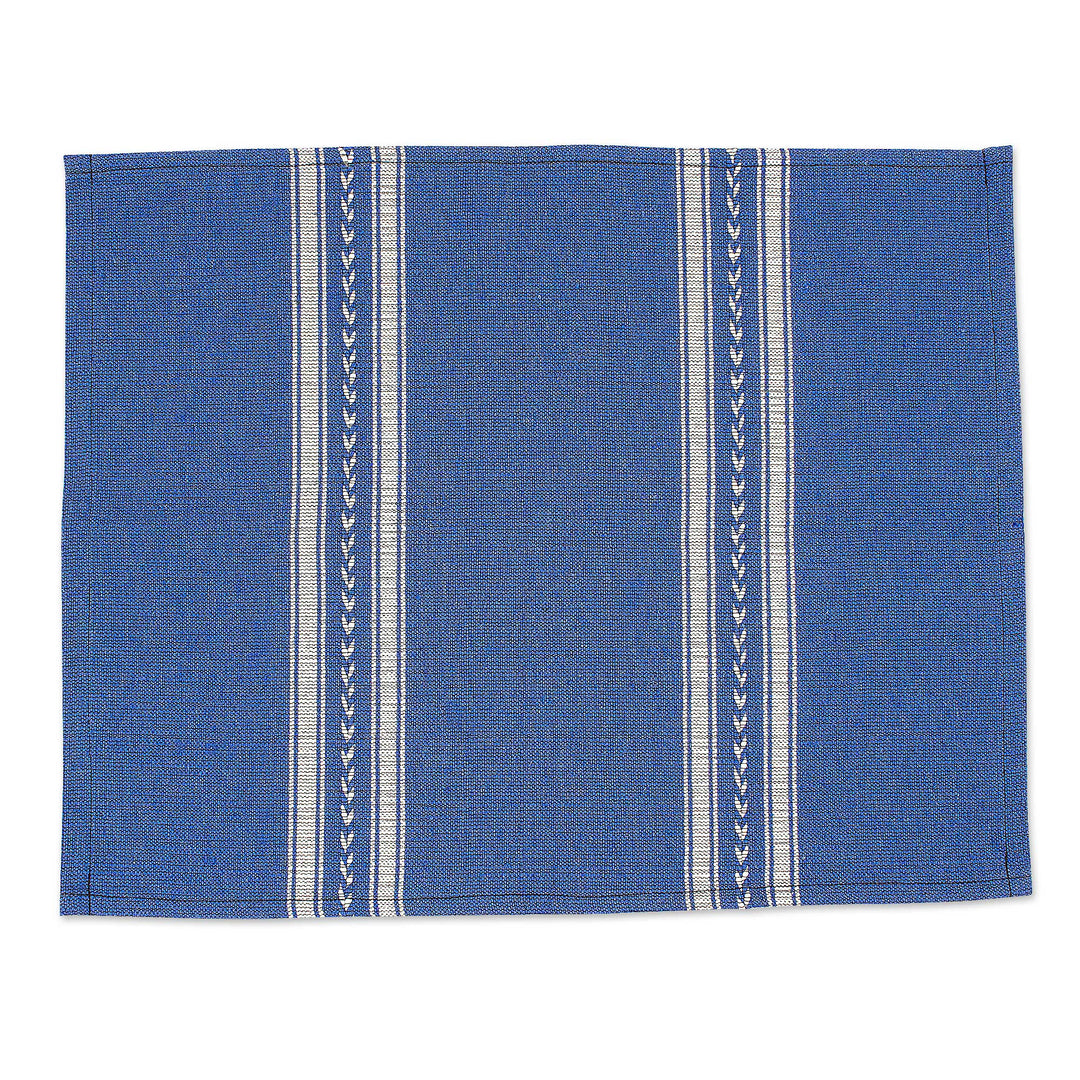 Blue & White Hand-Woven Zapotec Cotton Placemat from Mexico - Magical Blue