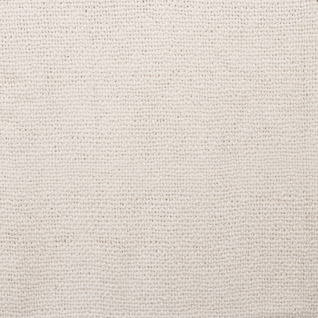 Handwoven Vanilla Cotton Throw Blanket with Tassels - Vanilla Charm