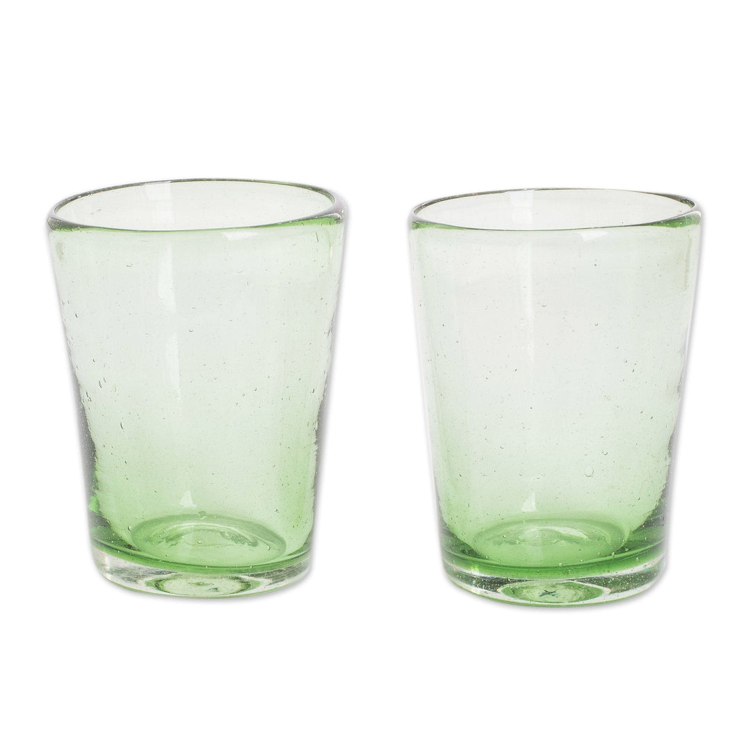 Set of 2 - Recycled Juice Glasses - Glistening Meadow