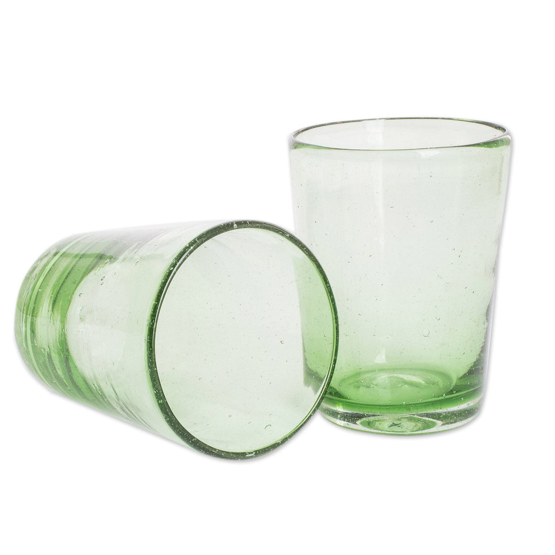 Set of 2 - Recycled Juice Glasses - Glistening Meadow