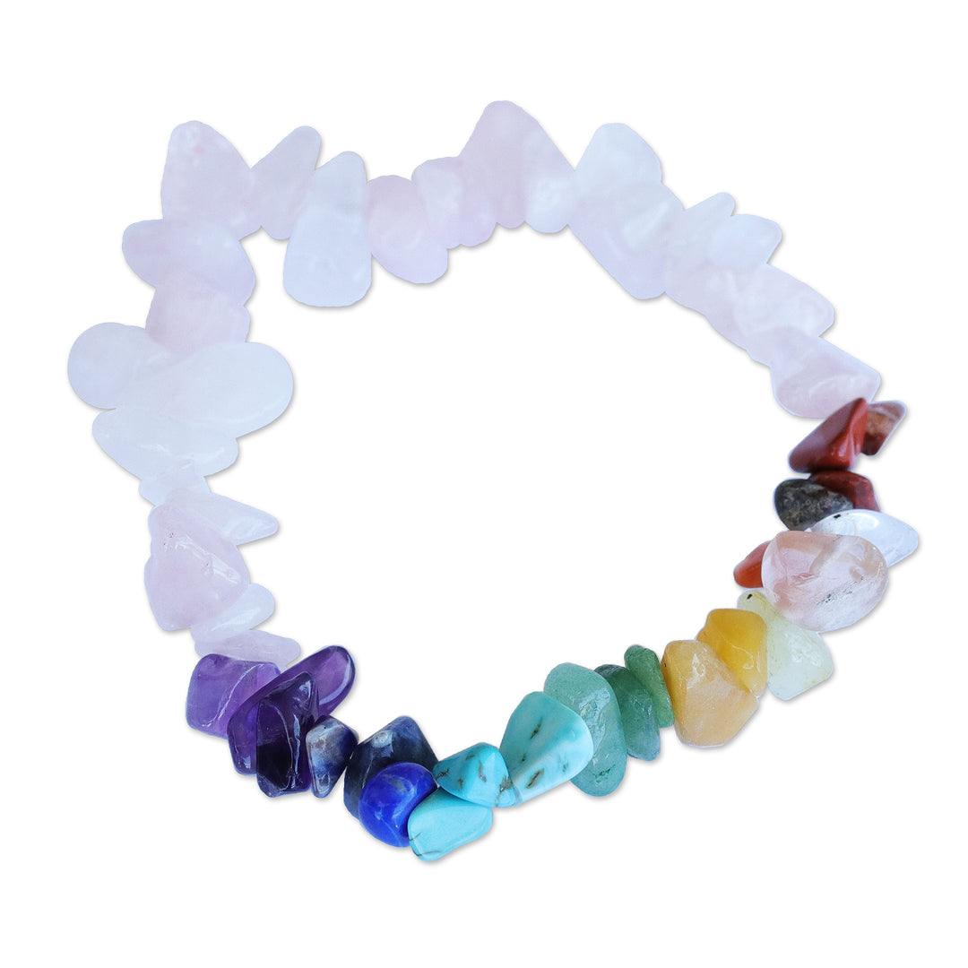 Handcrafted Gemstone Chakra Bracelet - Rosy Chakra