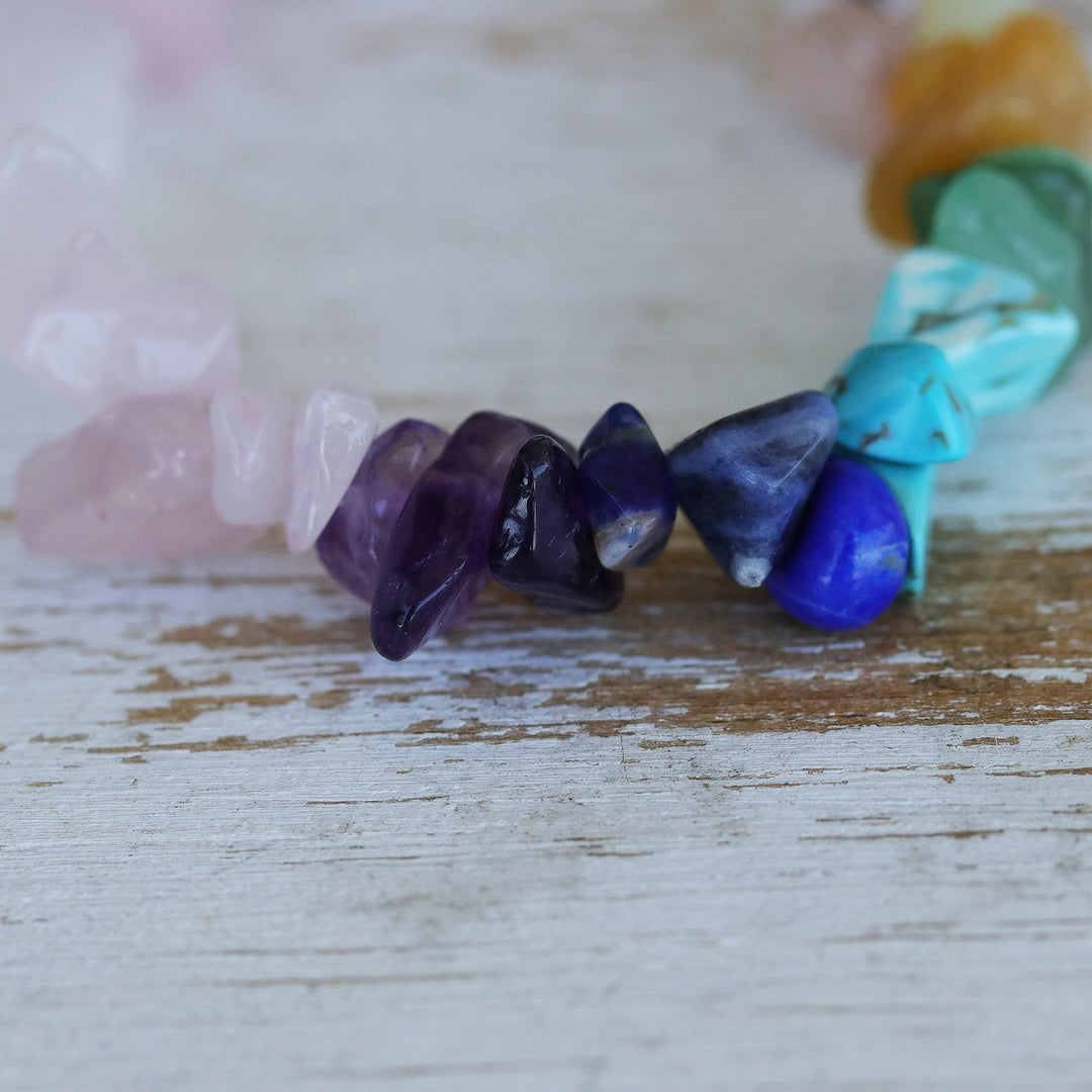 Handcrafted Gemstone Chakra Bracelet - Rosy Chakra