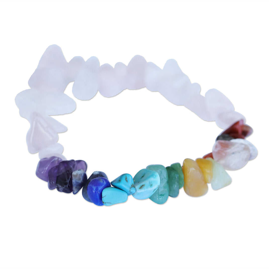 Handcrafted Gemstone Chakra Bracelet - Rosy Chakra