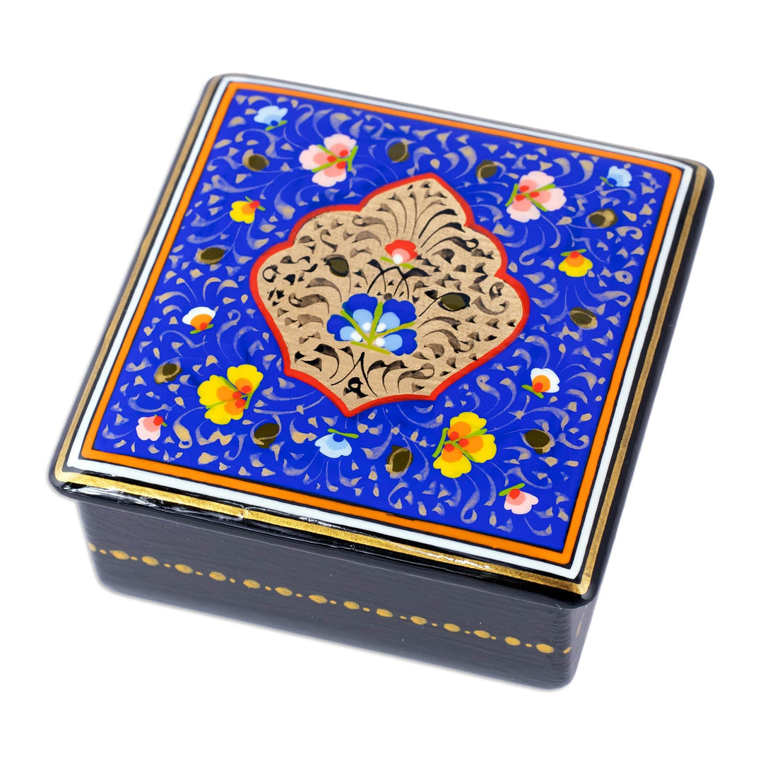 Hand Painted Floral hotsell Blue Jewelry Box