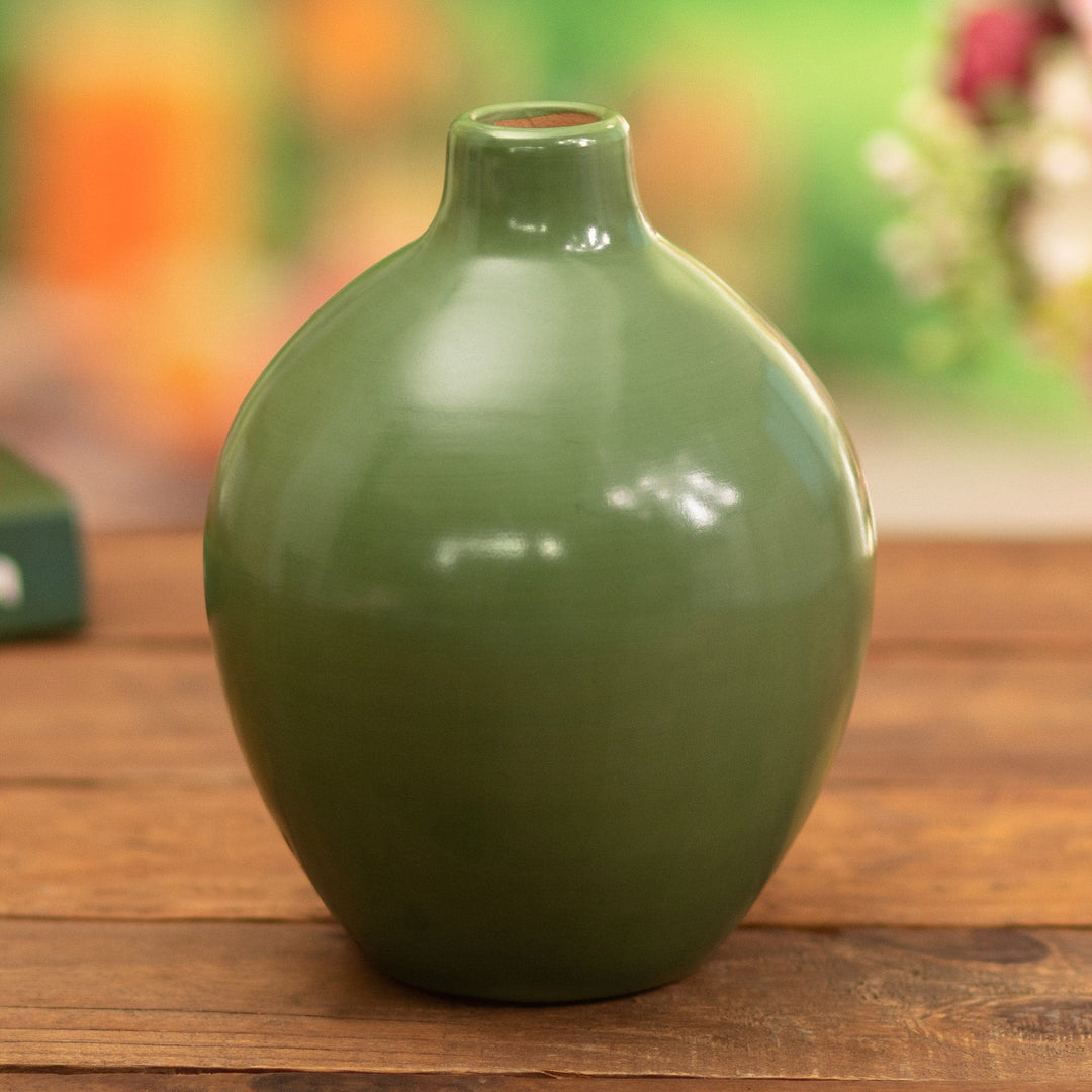 Chulucanas Decorative Vase - Light Green