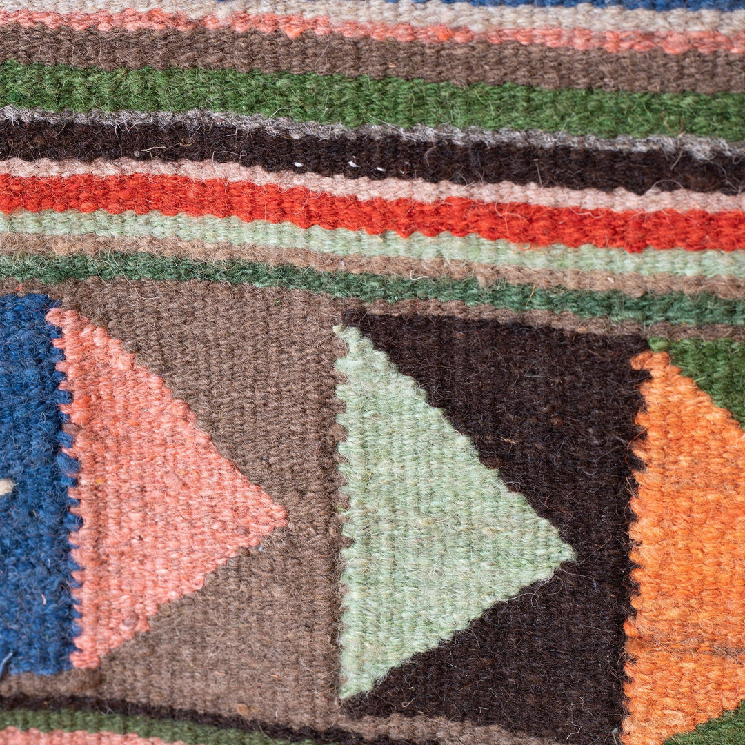 Handwoven Geometric Colorful Wool Area Rug (2.5x5) - Multicolor Directions