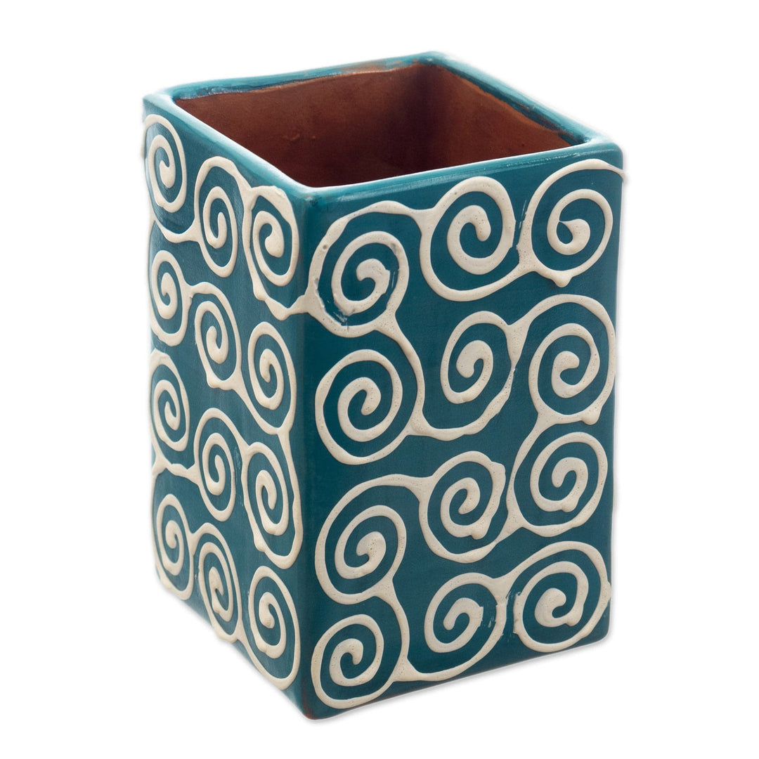 Planter - Blue Waves