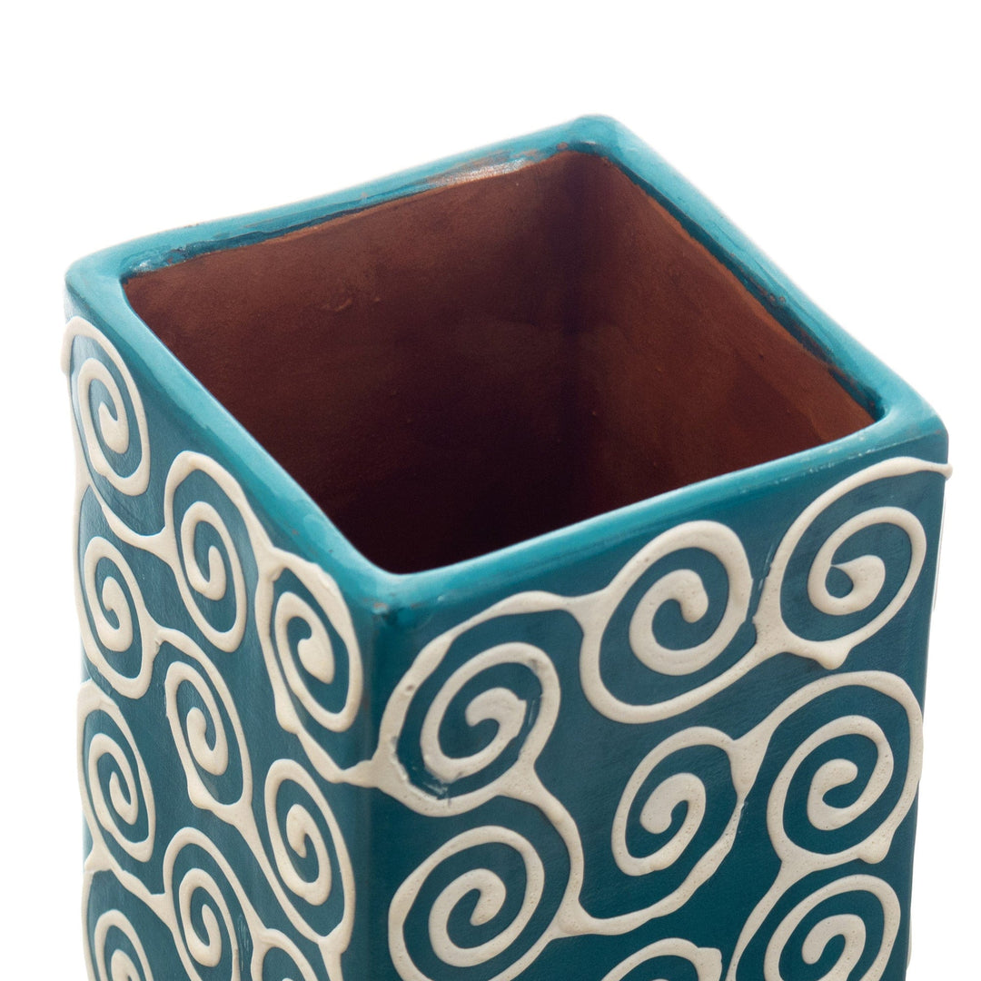 Planter - Blue Waves