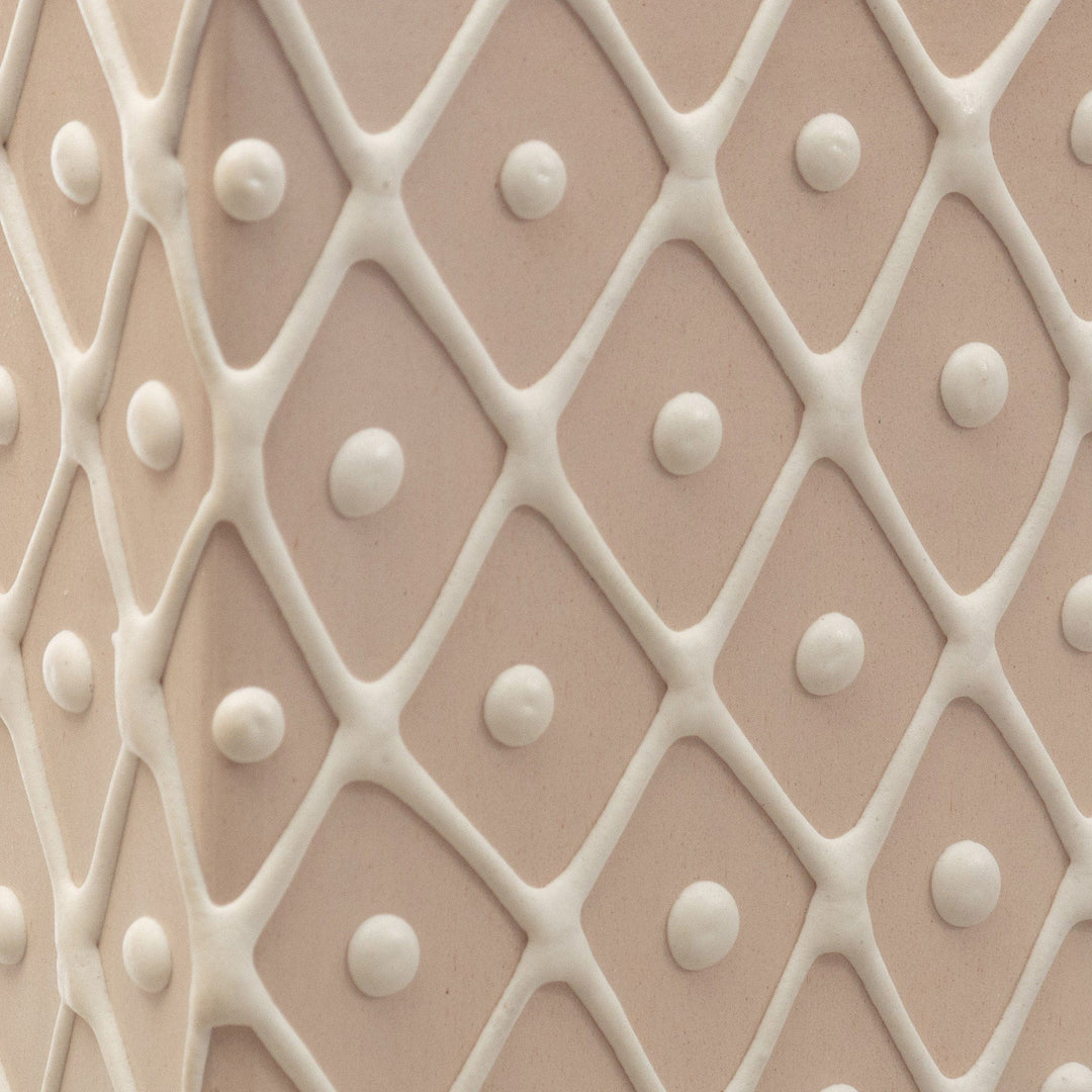 Planter - Cream Diamonds