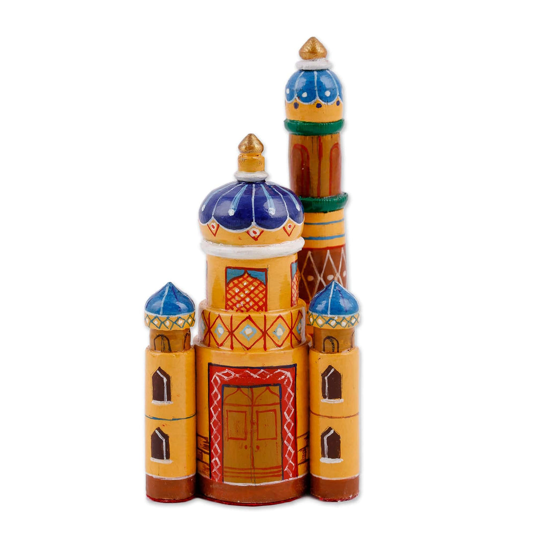 Hand-Painted Traditional Pine and Birch Wood Minarets - Dushanbe Minarets