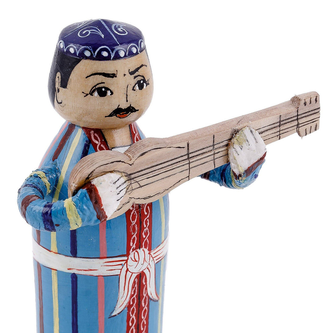 Set of Three Traditional Pine and Birch Wood Figurines - Proud Ensemble