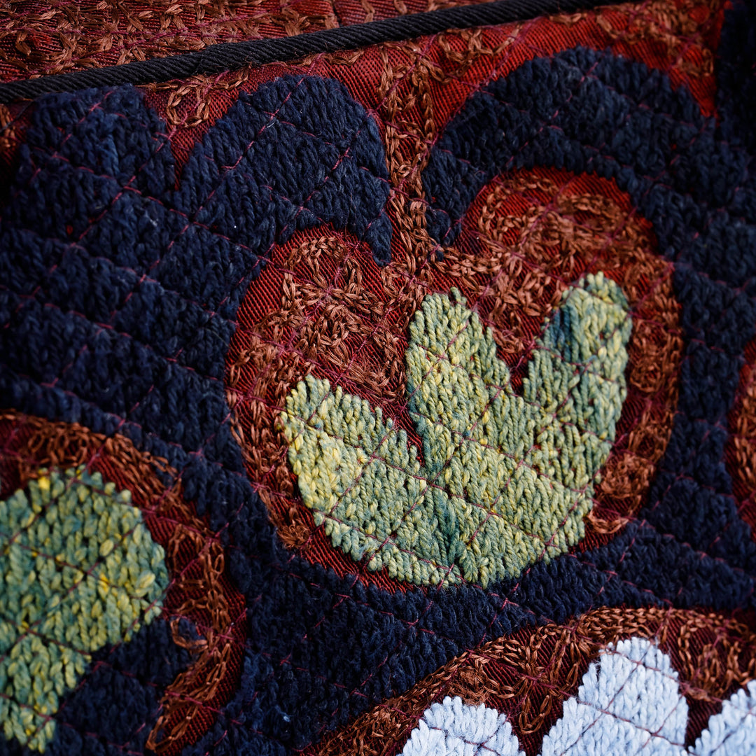 Cotton Blend Travel Bag with Suzani Floral Hand Embroidery - Creating Memories