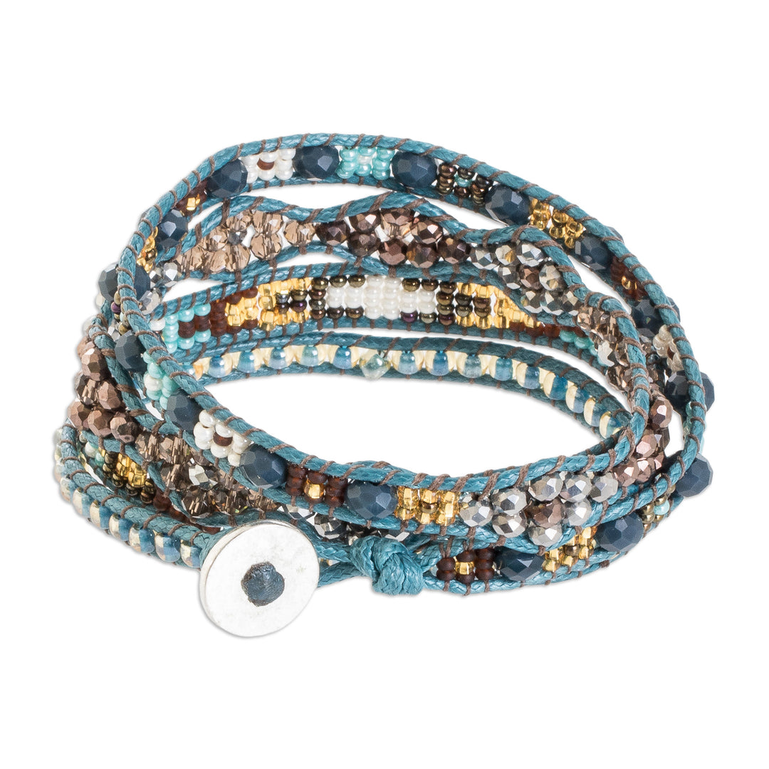 Handcrafted Beaded Positive Energy Long Wrap Bracelet - Path of Guidance