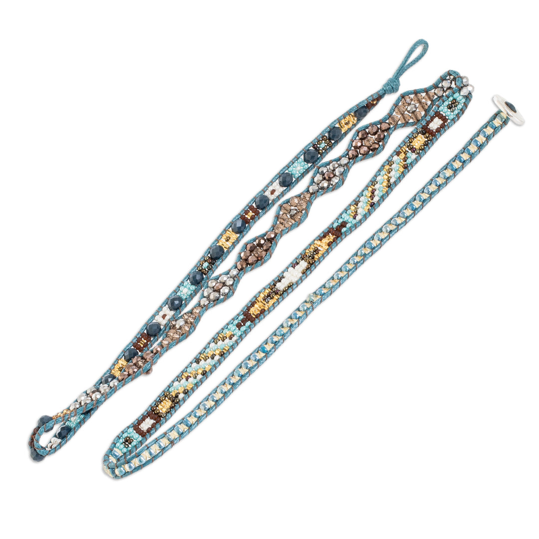 Handcrafted Beaded Positive Energy Long Wrap Bracelet - Path of Guidance
