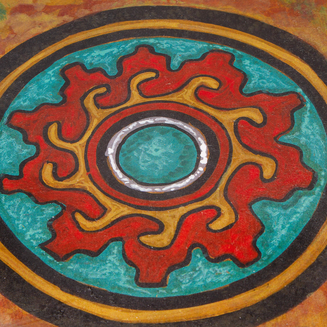 Ink Giclée Print of Sun-Inspired Pre-Columbian Stamp - Pre-Columbian I