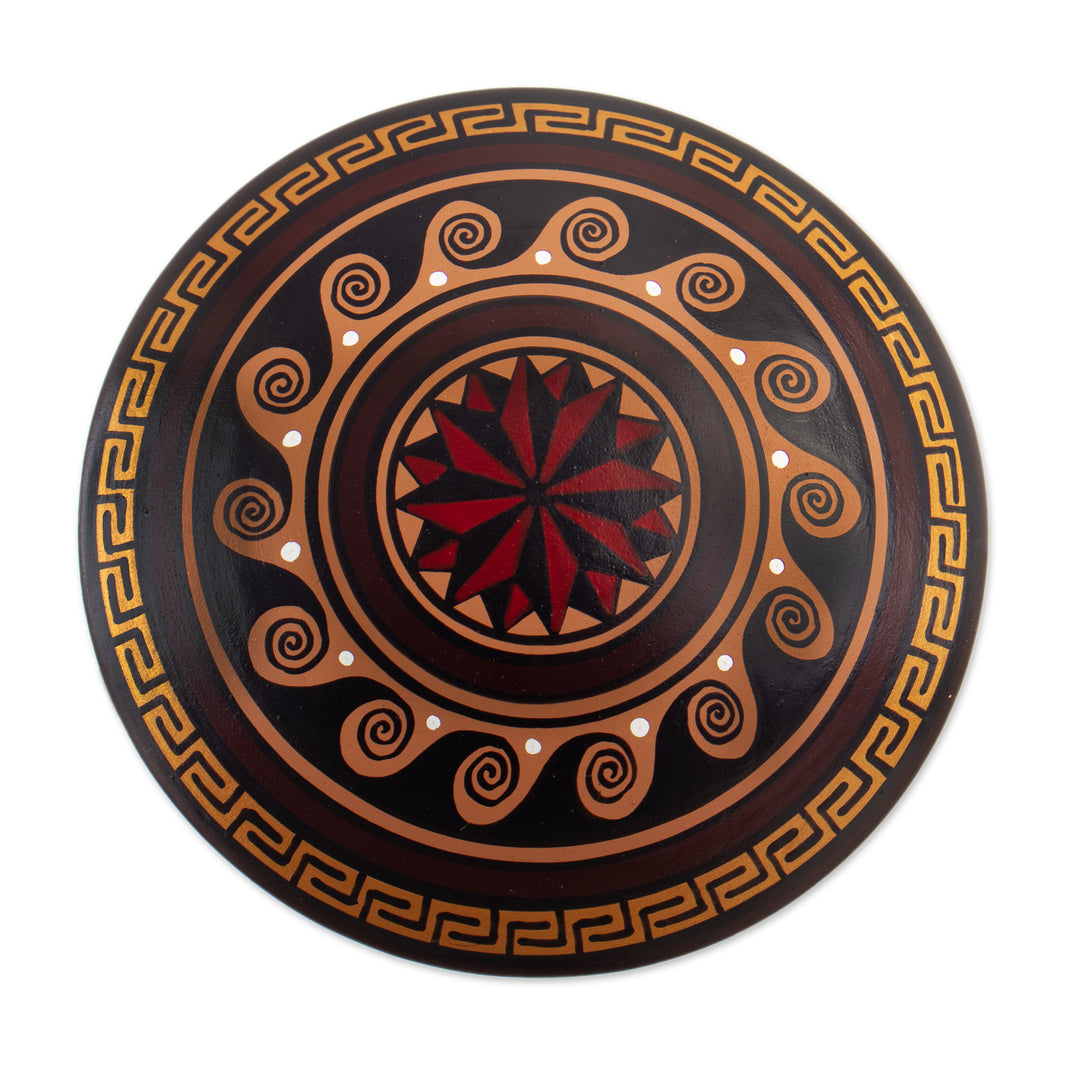 Traditional Inca Hand-Painted Ceramic Decorative Box - Inca Princess
