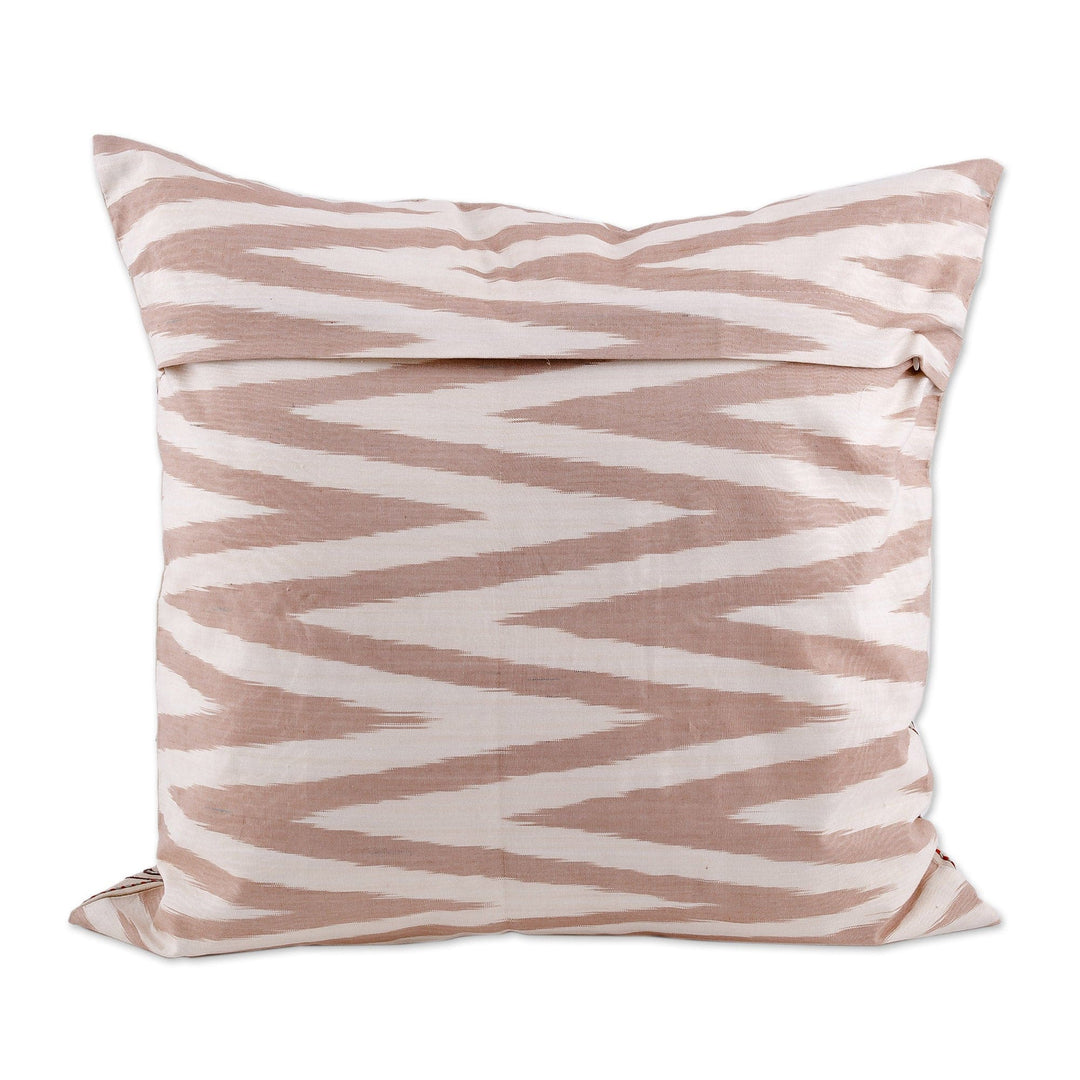 Floral Handcrafted Embroidered Silk and Cotton Cushion Cover - Suzani Garden