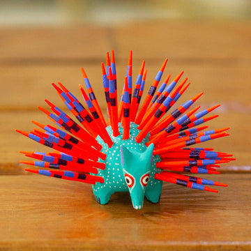 Cute Porcupine in Turquoise