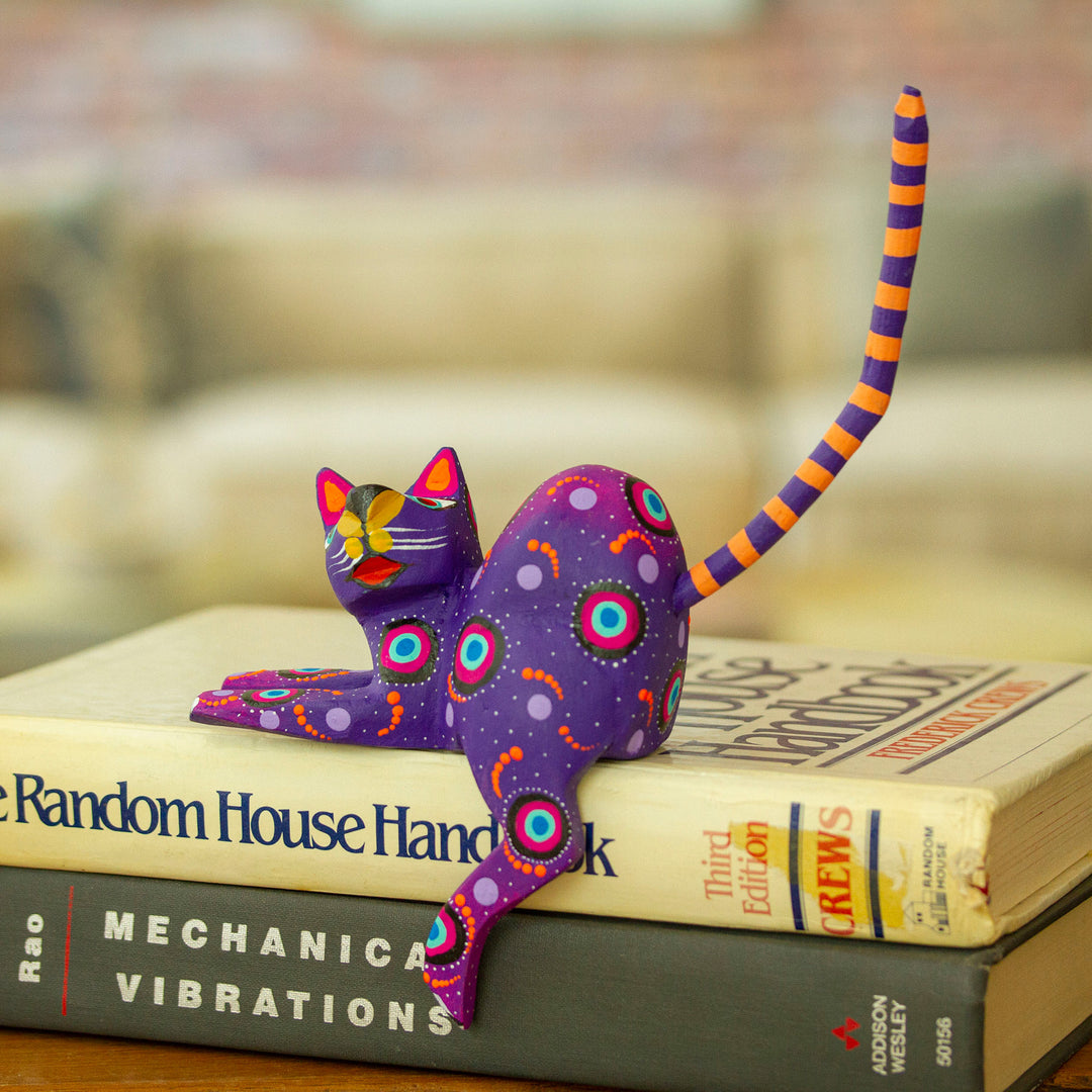 Placid Feline in Purple