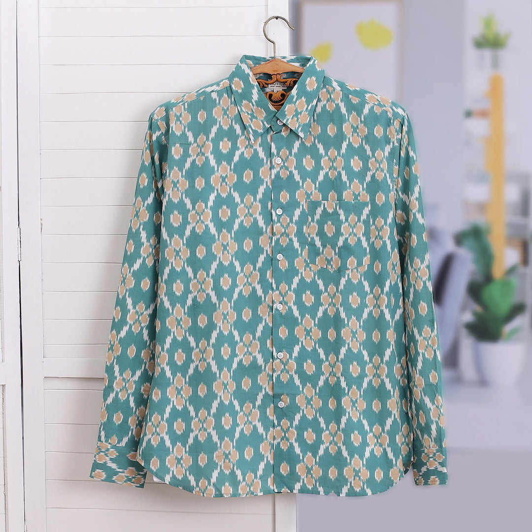 Teal Ikat