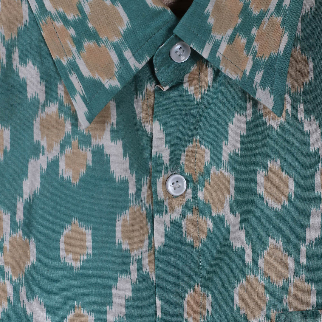 Teal Ikat
