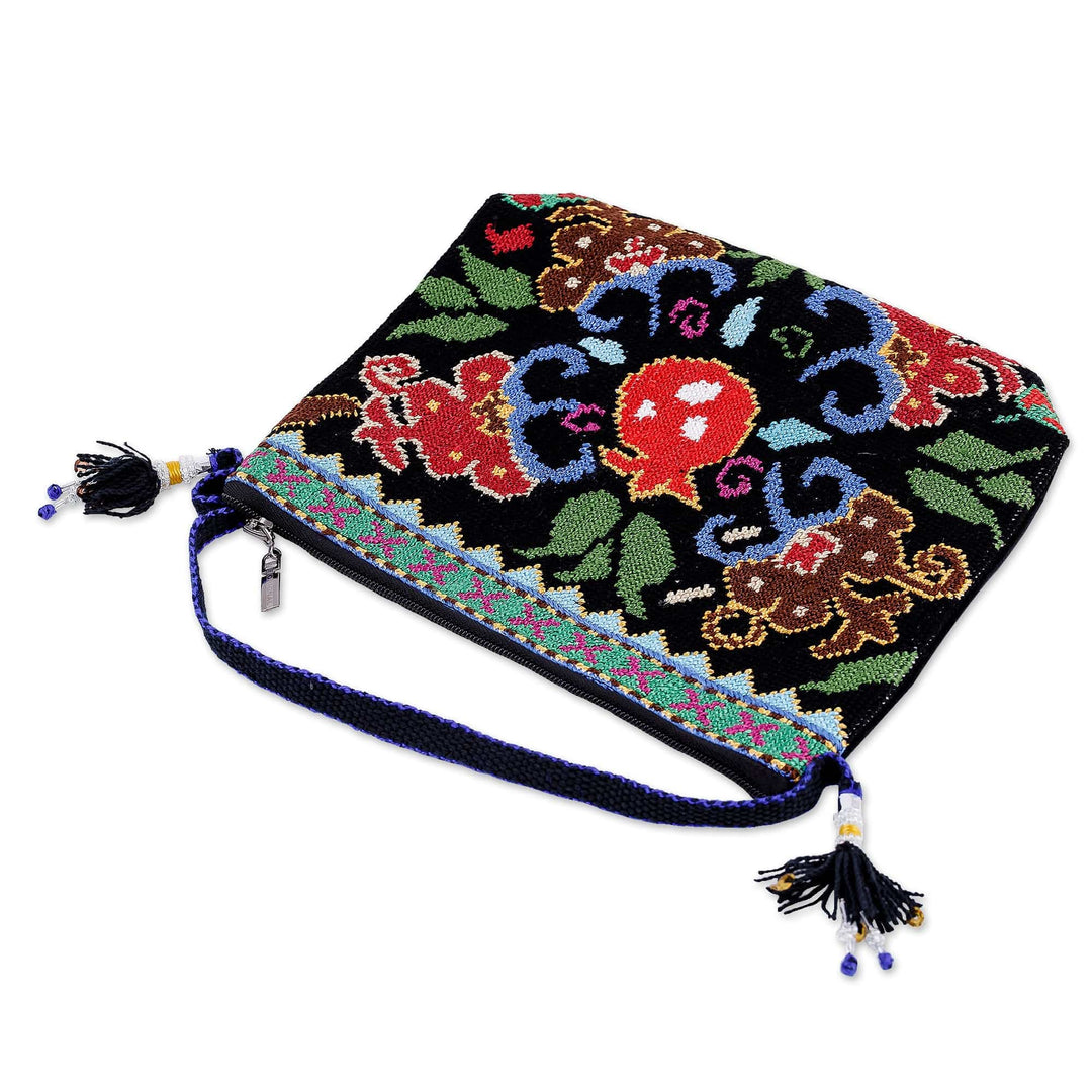 Pomegranate-Themed Iroki Embroidered Sling in Vibrant Hues - Sweet Season