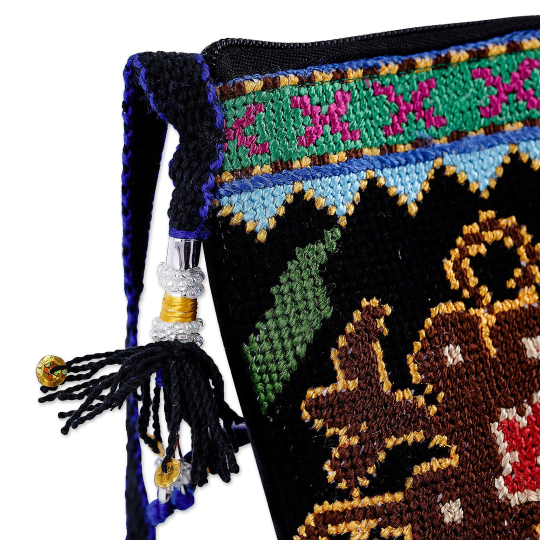 Pomegranate-Themed Iroki Embroidered Sling in Vibrant Hues - Sweet Season