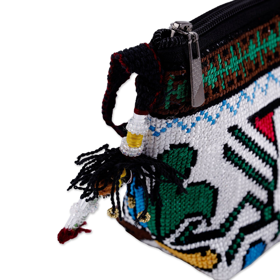 Iroki Embroidered Zippered Floral Sling in Bright Hues - Sweetness Flower