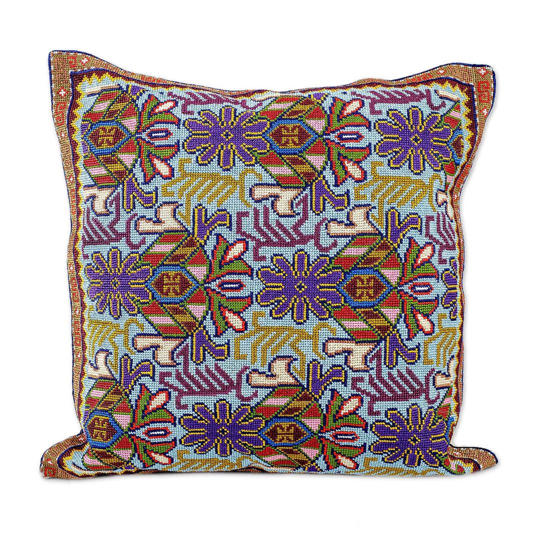 Cushion Cover Iroki Floral Hand Embroidery - Garden Majesty