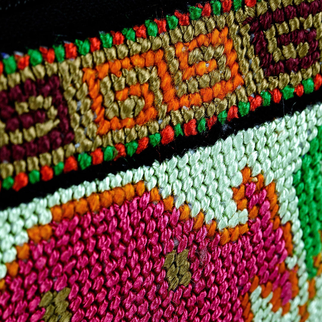Pomegranate Themed Iroki Hand-Embroidered Cosmetic Bag - Cool Pomegranate Style