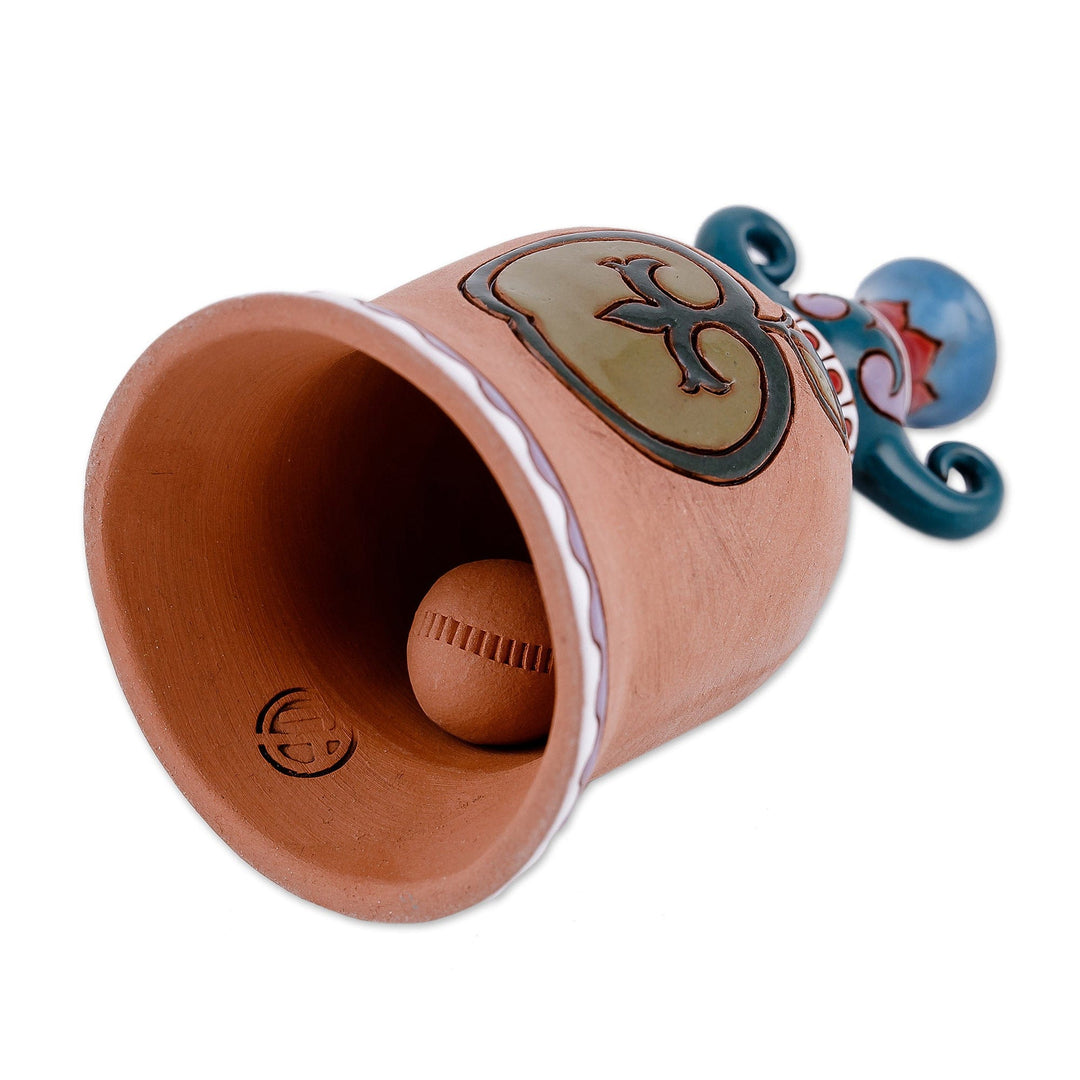 Apple-Themed Ceramic Decorative Bell Made & Painted by Hand - Sweetness Rhythms