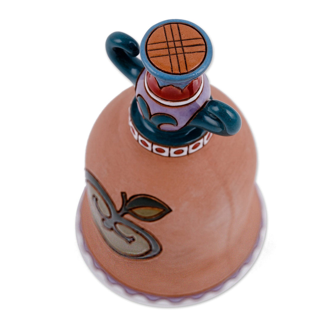 Apple-Themed Ceramic Decorative Bell Made & Painted by Hand - Sweetness Rhythms