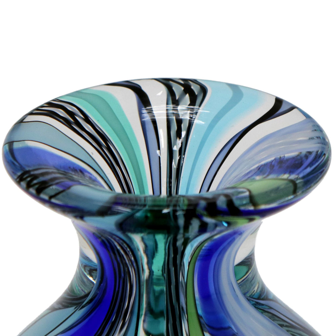 Petite Handblown Murano Inspired Art Glass Bud Vase - Carnival Color Fantasy