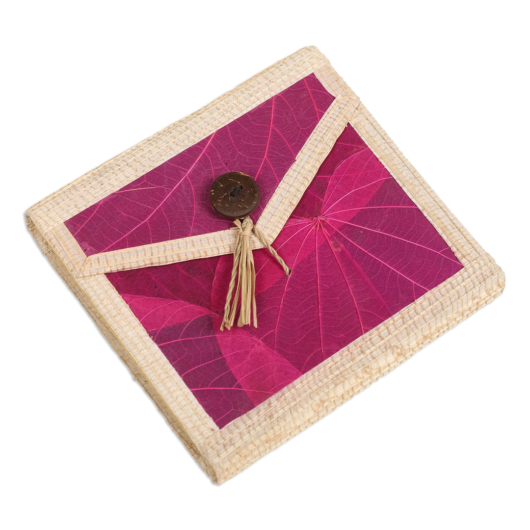 Eco-Friendly 35-Page Natural Fiber Notebook in Pink - My Pink Journey