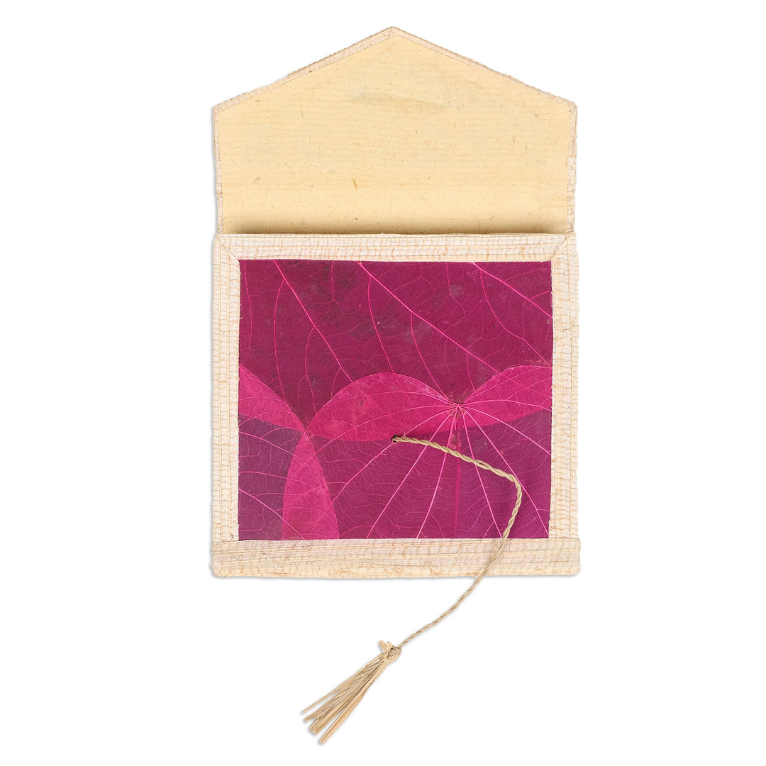 Eco-Friendly 35-Page Natural Fiber Notebook in Pink - My Pink Journey