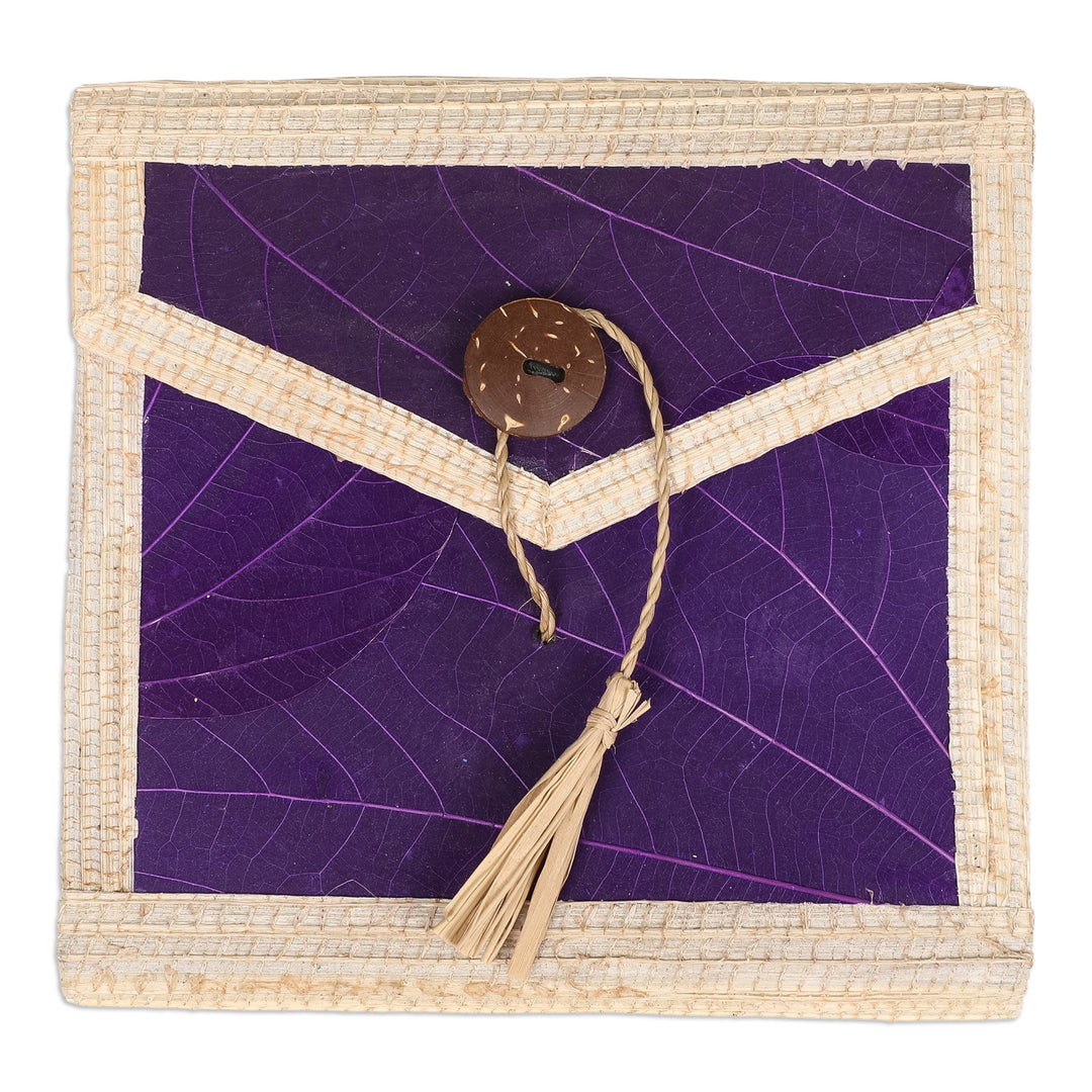 Eco-Friendly 35-Page Natural Fiber Notebook in Purple - My Purple Journey