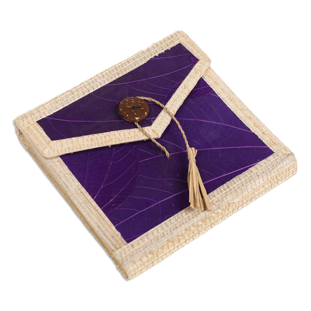 Eco-Friendly 35-Page Natural Fiber Notebook in Purple - My Purple Journey