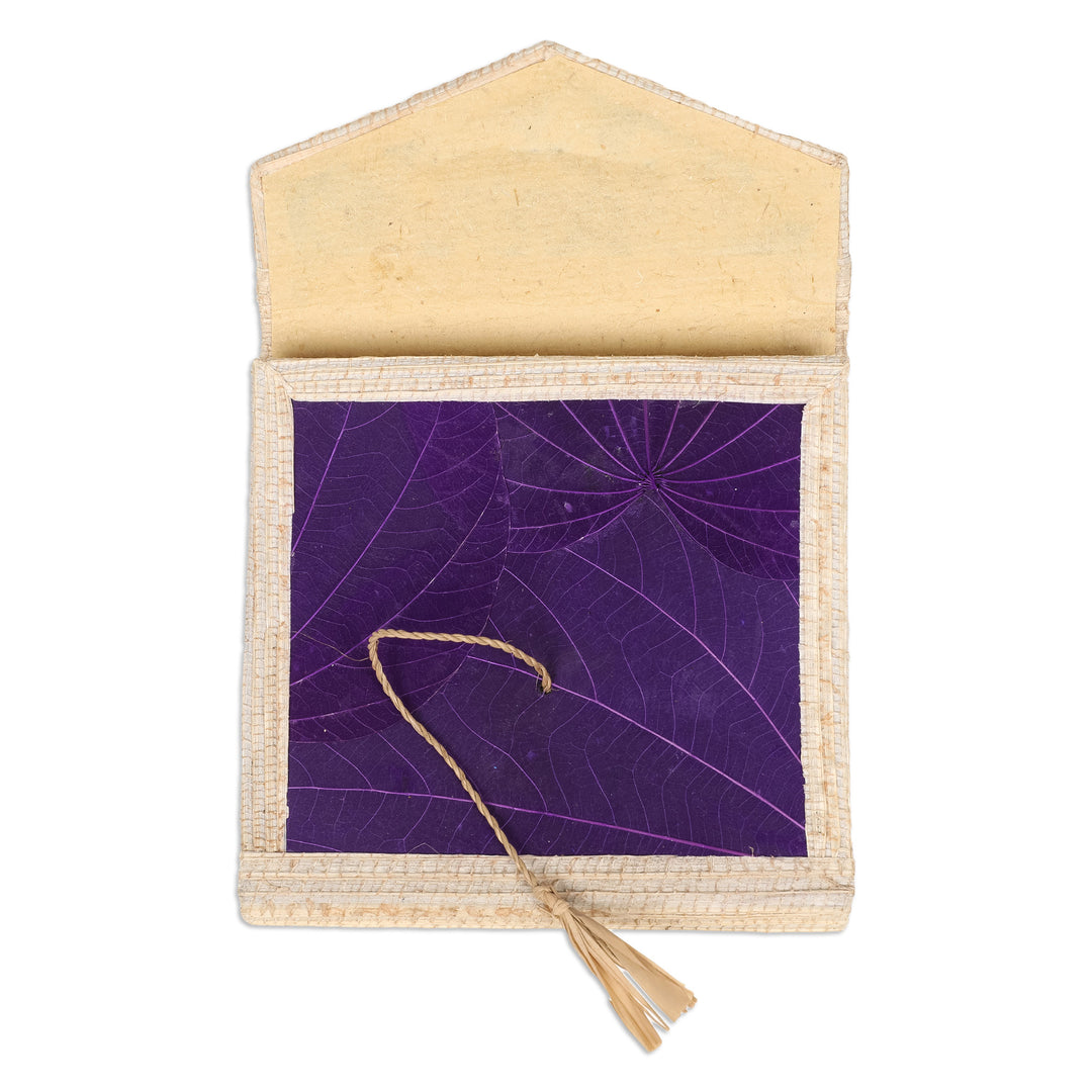 Eco-Friendly 35-Page Natural Fiber Notebook in Purple - My Purple Journey