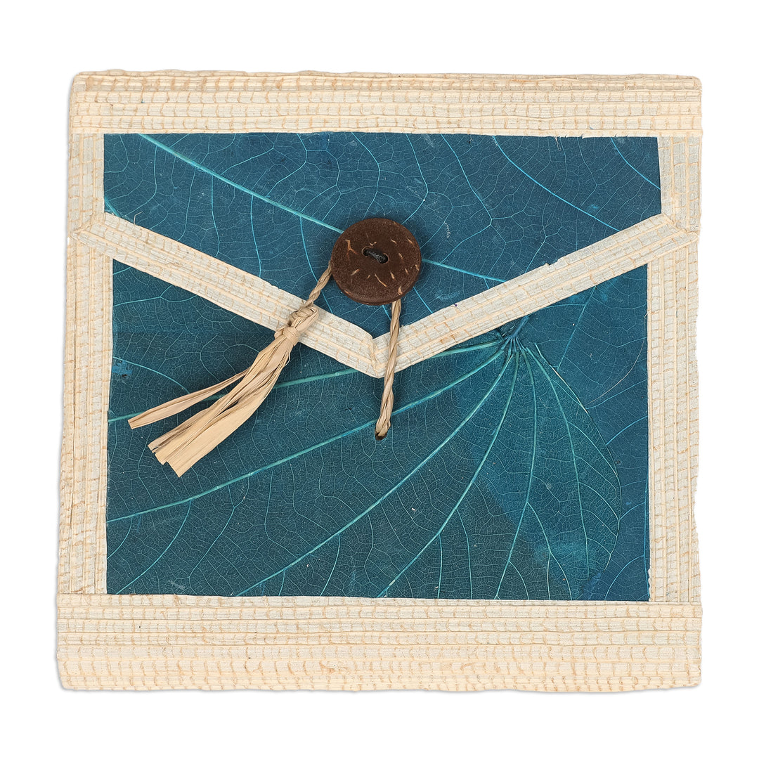 Eco-Friendly 35-Page Natural Fiber Notebook in Blue - My Blue Journey