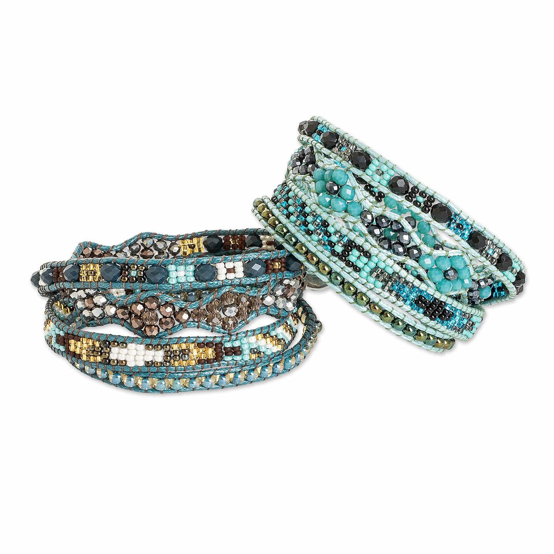 Handcrafted Beaded Positive Energy Long Wrap Bracelet - Balance and Guidance